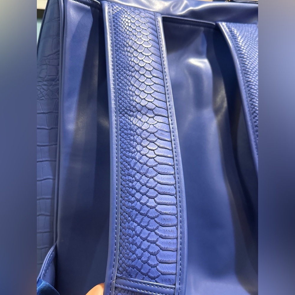 Embossed Blue Backpack by - Picture 12 of 12